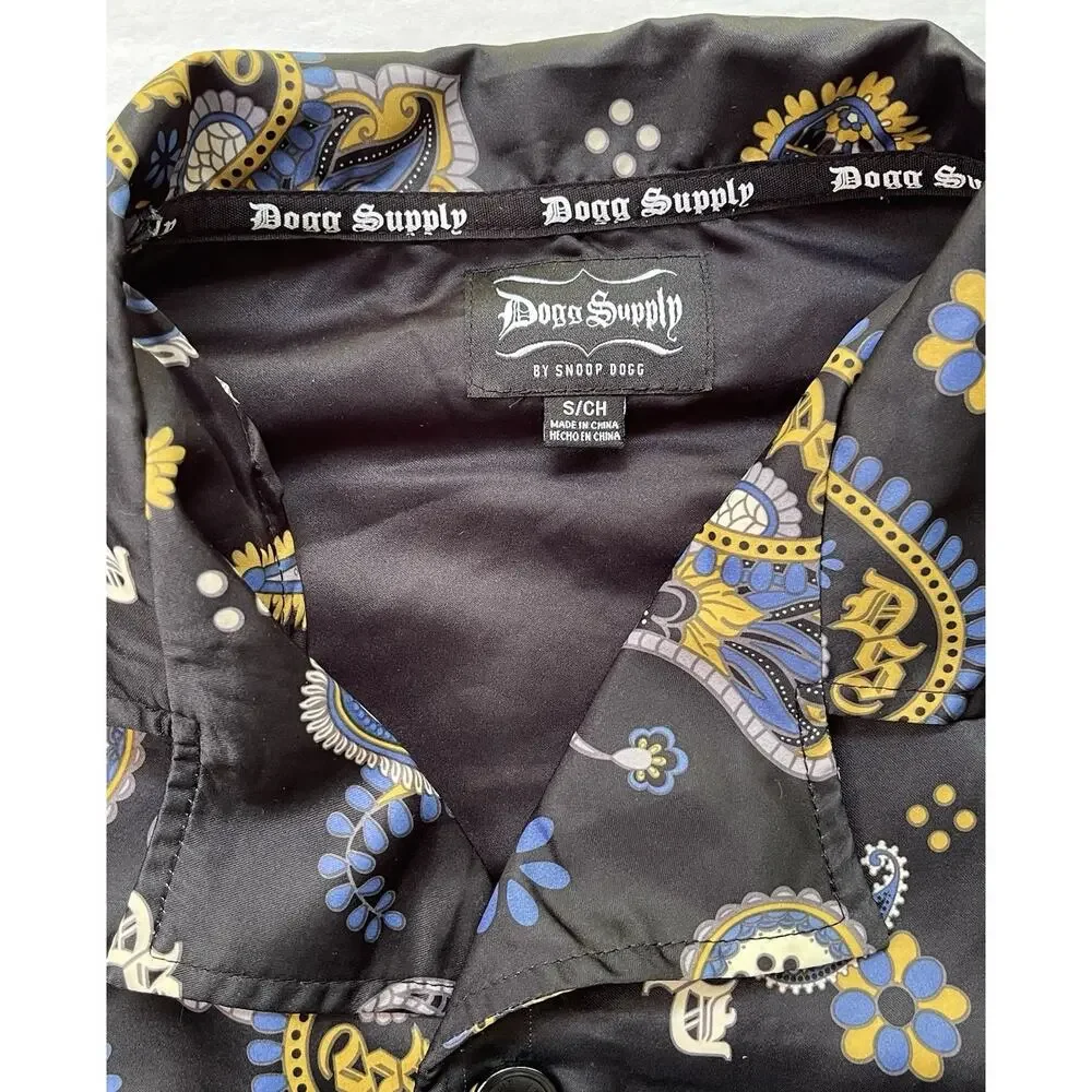 Dogg Supply Snoop Dogg Paisley Satin Pajama Set Womens Small 2-Piece